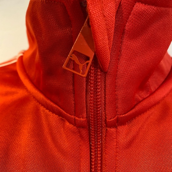 Puma Womens Red White Zip Activewear Jacket w Zipped Pockets  Size S - Picture 16 of 16
